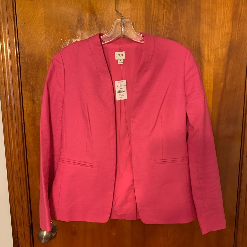 J. Crew Size 6 Pink Blazer with Tags